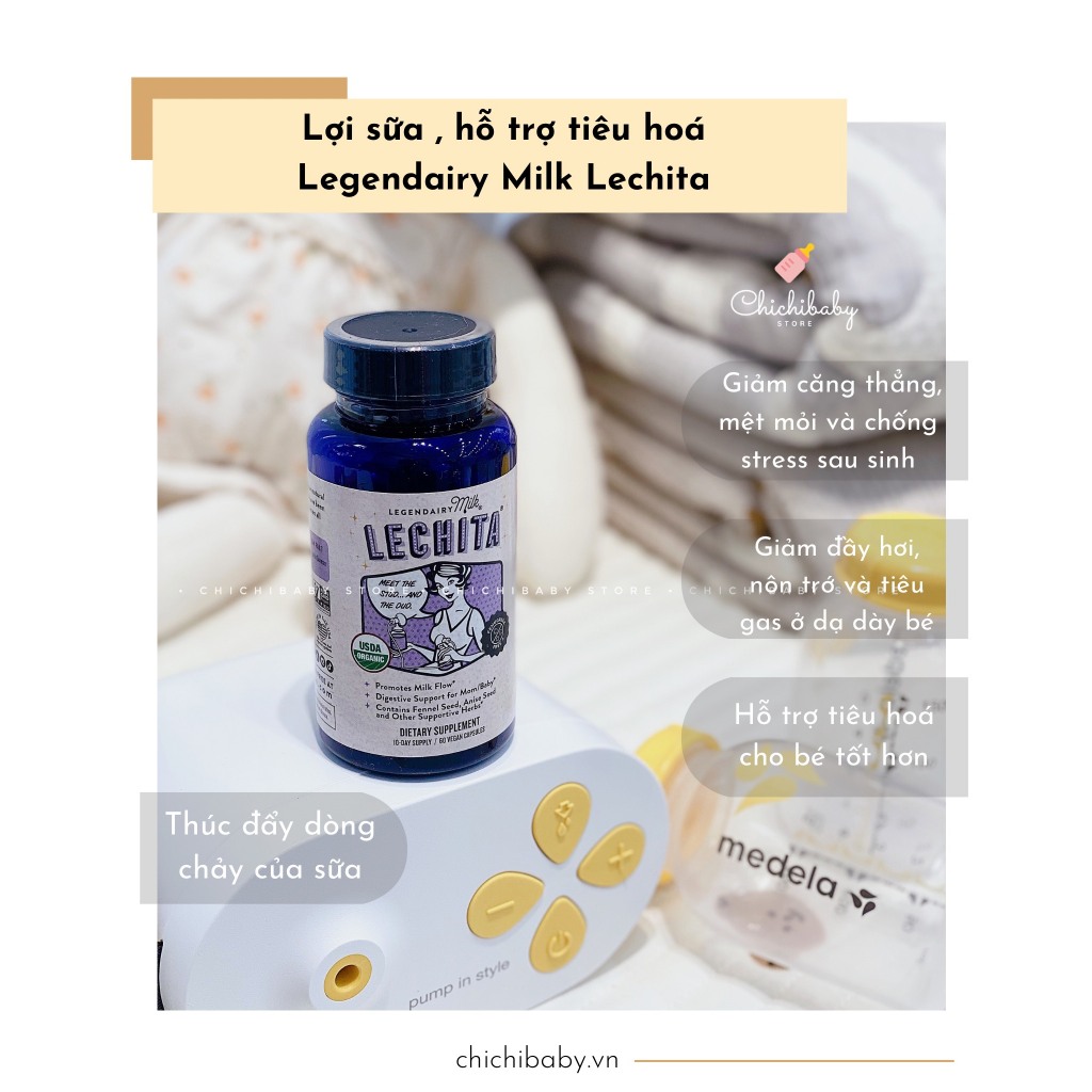 Viên Uống Lợi Sữa Hữu Cơ LEGENDAIRY MILK - Mỹ - Hộp 60 viên