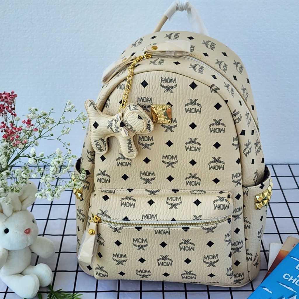 Balo da nam nữ đi học MOM hàng Quảng Châu, cặp da nam nữ BaCo Balo  đi học đi chơi  chất da xịn