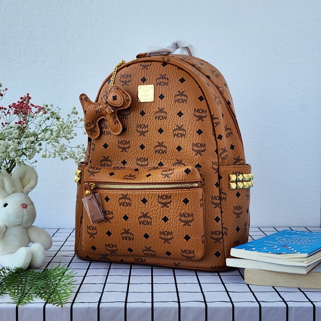 Balo da nam nữ đi học MOM hàng Quảng Châu, cặp da nam nữ BaCo Balo  đi học đi chơi  chất da xịn