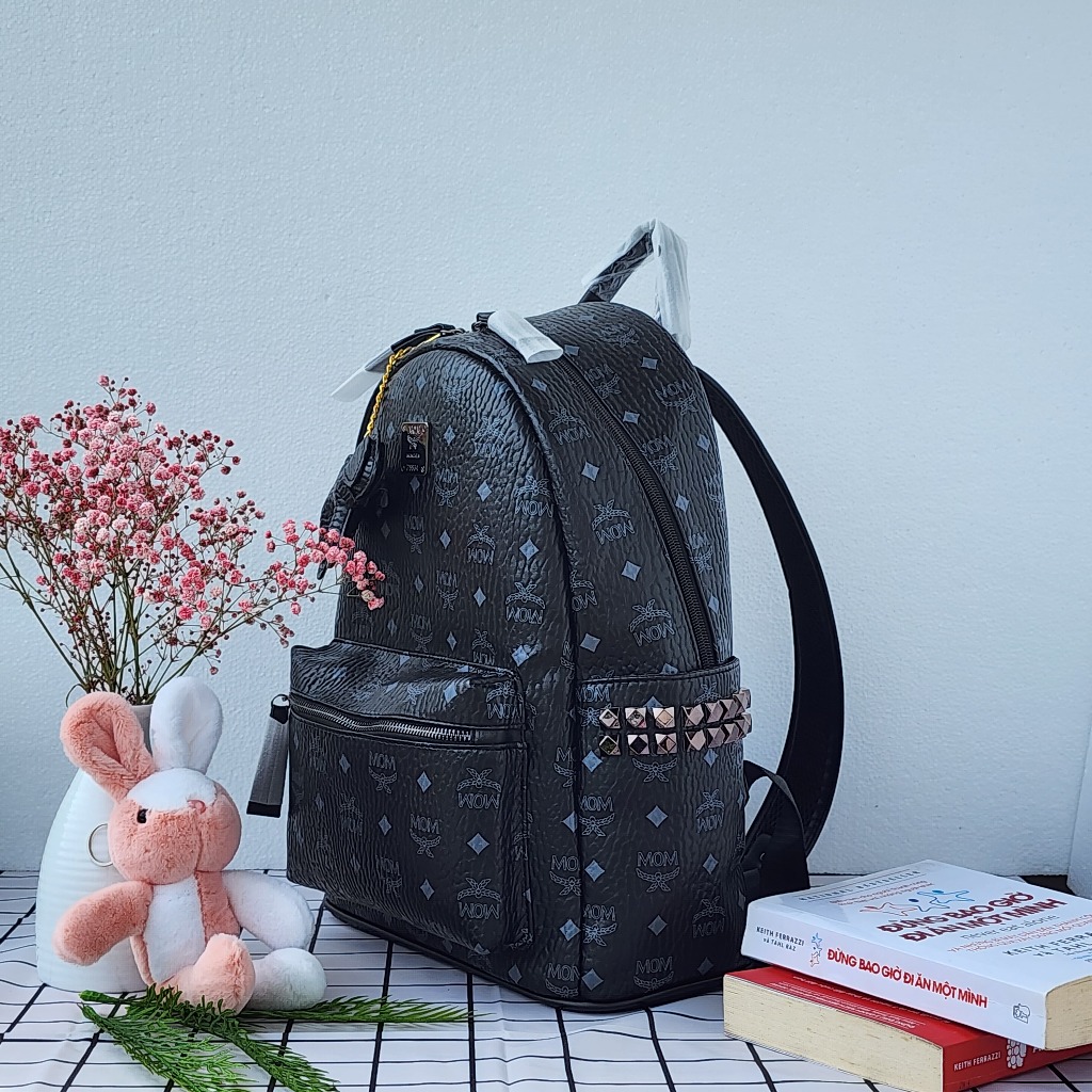 Balo da nam nữ đi học MOM hàng Quảng Châu, cặp da nam nữ BaCo Balo  đi học đi chơi  chất da xịn