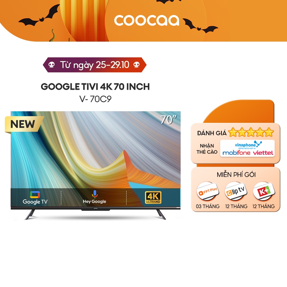 Smart Google Tivi Coocaa 4K V-70C9
