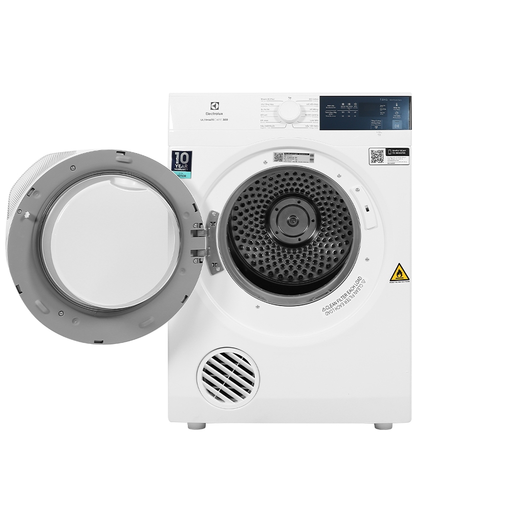 Máy sấy thông hơi Electrolux 7.5kg EDV754H3WB cửa trước, bảo hành chính hãng 24 tháng tại nhà