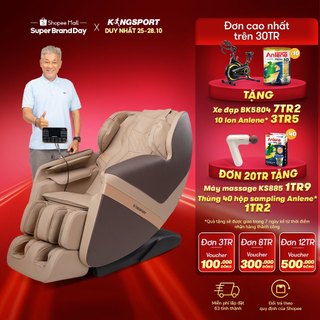 Ghế massage toàn thân Kingsport G85 con lăn di động 3D, con lăn bắp chân chuyên biệt, công nghệ ion âm