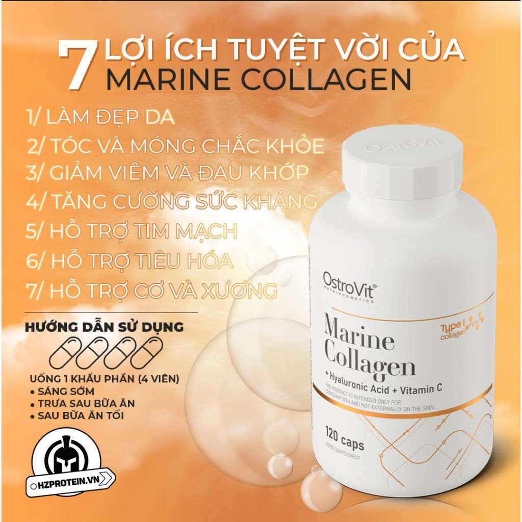 OSTROVIT MARINE COLLAGEN - BỔ SUNG THÊM HA VÀ VITAMIN C GIÚP DA, TÓC, XƯƠNG KHỚP KHỎE MẠNH