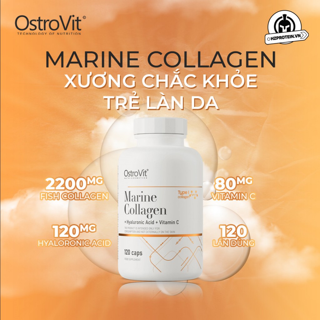 OSTROVIT MARINE COLLAGEN - BỔ SUNG THÊM HA VÀ VITAMIN C GIÚP DA, TÓC, XƯƠNG KHỚP KHỎE MẠNH
