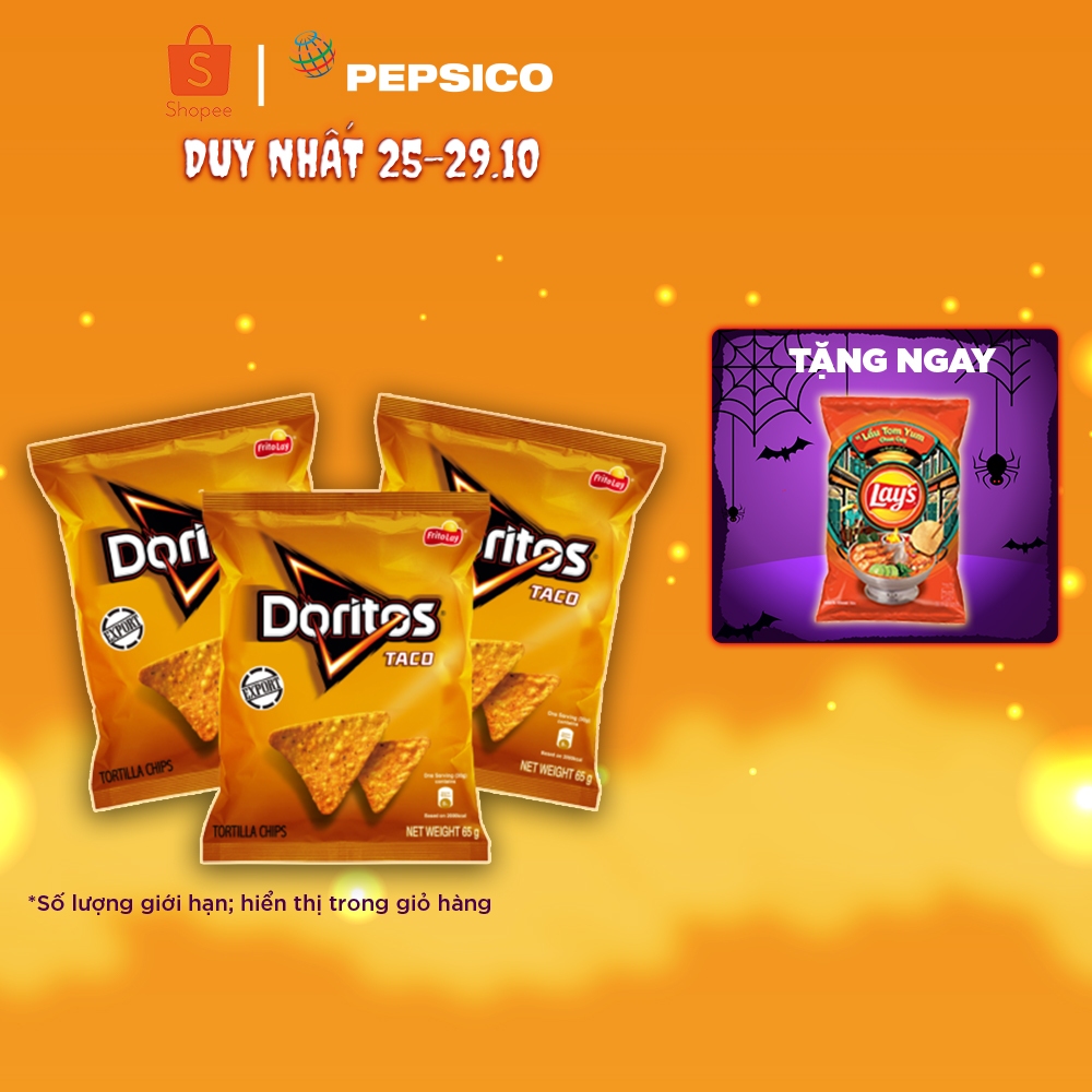 Combo 3 Doritos vị Taco 65gr