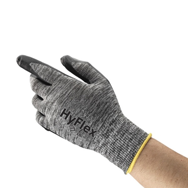 Găng tay cơ khí Ansell Hyflex 11-801, phủ Nitrile ôm tay, chống bám dầu Bao tay thợ máy chuyên dùng