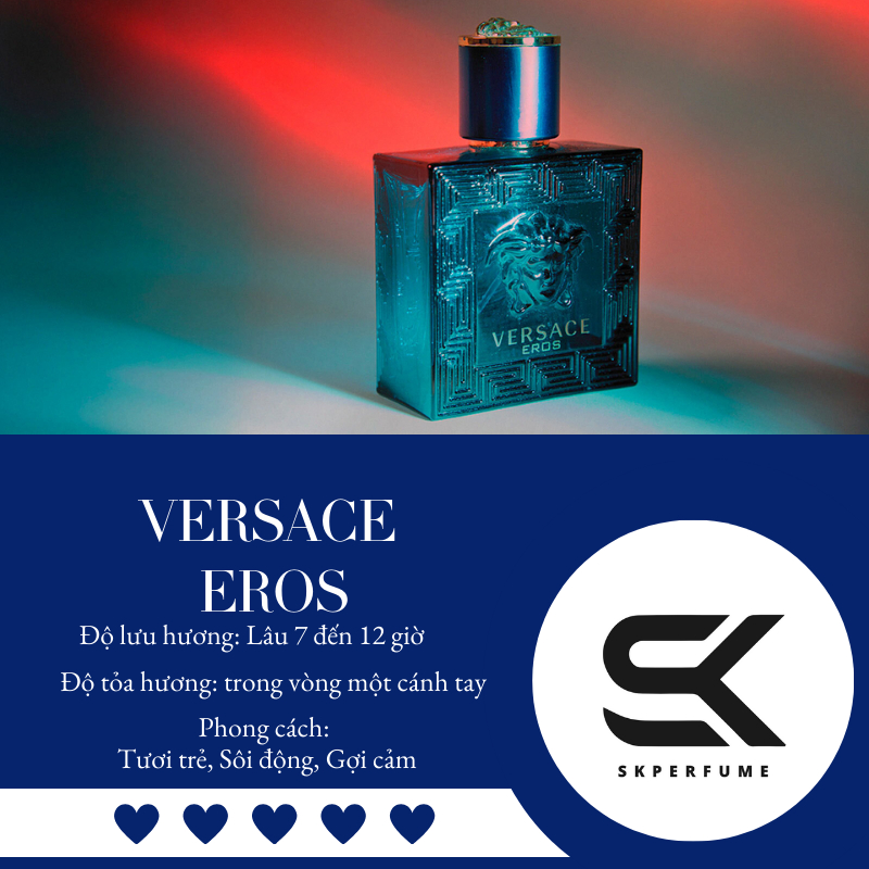 Nước hoa chiết Versace Eros EDP Nước hoa nam 10ml mini chính hãng quyến rũ, sang trọng, cuốn hút