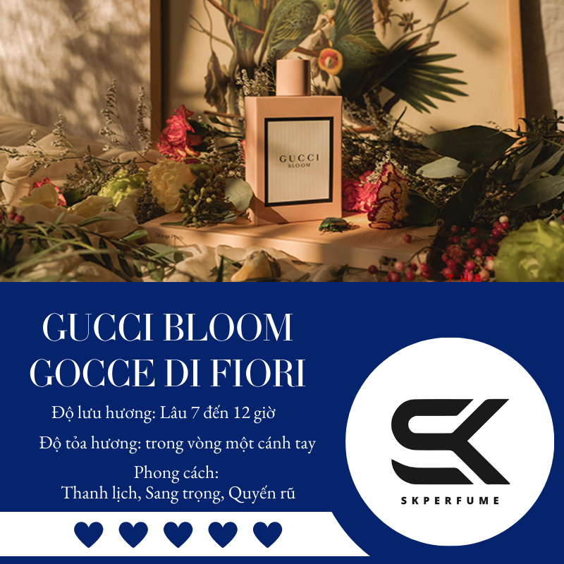 Nước hoa chiết gucci bloom edp Nươc hoa nữ 10ml, quyến rũ, sang trọng, quý phái thơm lâu