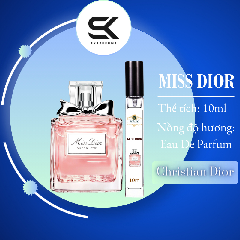 Nước hoa chiết Miss Dior Nước hoa nữ 10ml chính hãng nữ tính dịu dàng trang nhã quyến rũ lưu hương lâu