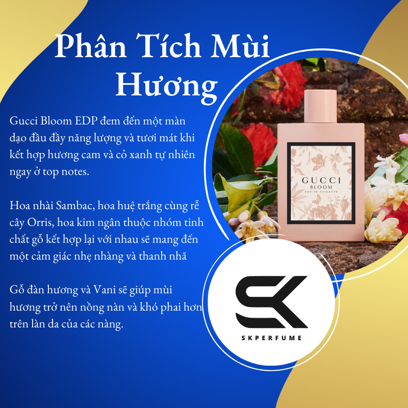 Nước hoa chiết gucci bloom edp Nươc hoa nữ 10ml, quyến rũ, sang trọng, quý phái thơm lâu