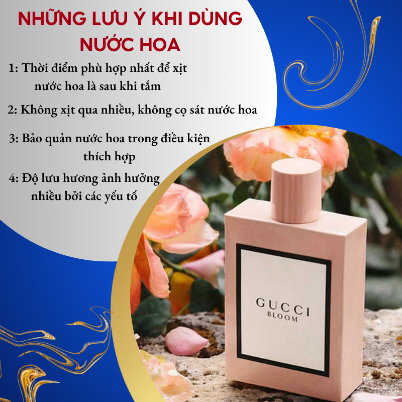 Nước hoa chiết gucci bloom edp Nươc hoa nữ 10ml, quyến rũ, sang trọng, quý phái thơm lâu