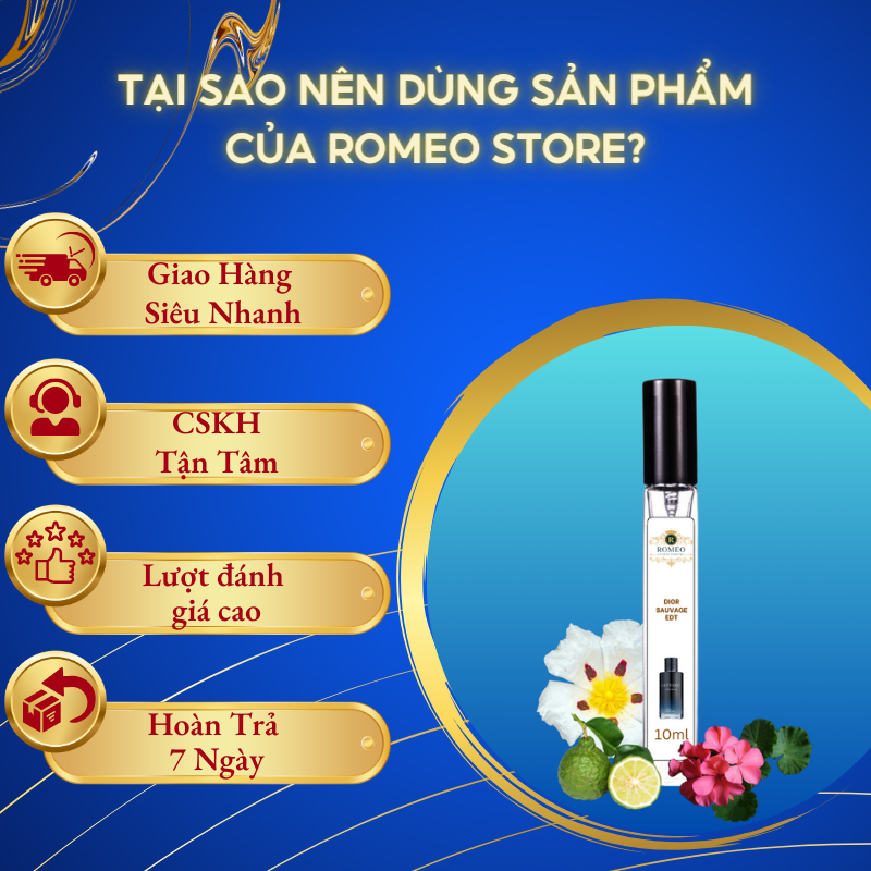 Nước Hoa Chiết Dior Sauvage EDP 10ml Nước Hoa Nam Lịch Lãm Sang Trọng và Nam Tính