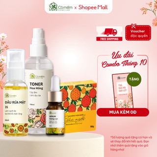 Bộ Chăm Sóc Da 4 Bước Tap Tap Giảm Mụn Đầu Đen Sáng Mịn