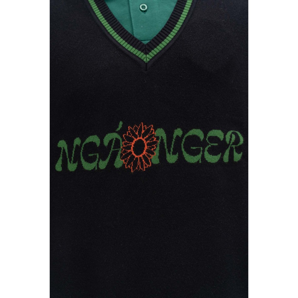 Áo Gile Len BOO Unisex Oversized Thêu Logo Ngáo Nger