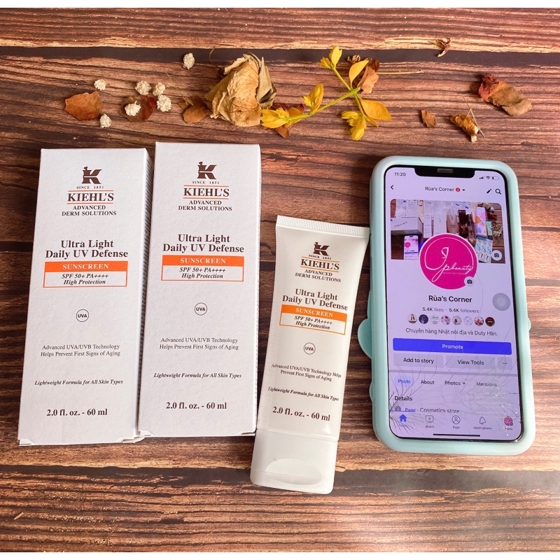 Kem chống nắng Kiehls Ultra Light Daily UV Defense Suncreen SPF50 PA++++