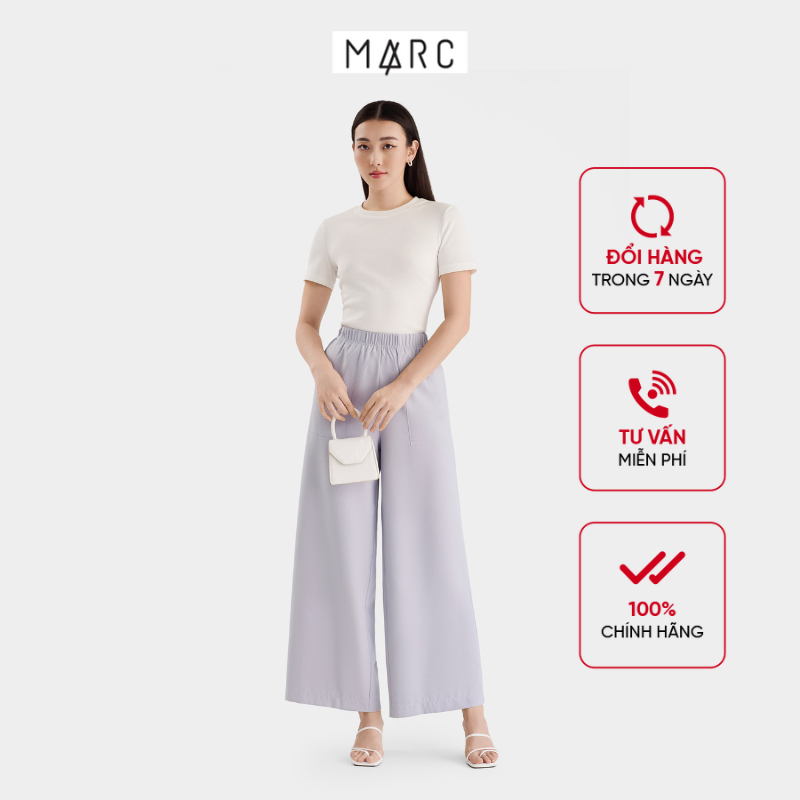 Quần dài ống rộng lưng thun nữ MARC FASHION dáng suông lưng cao hack dáng không nhăn mềm mịn mát CBMH082022