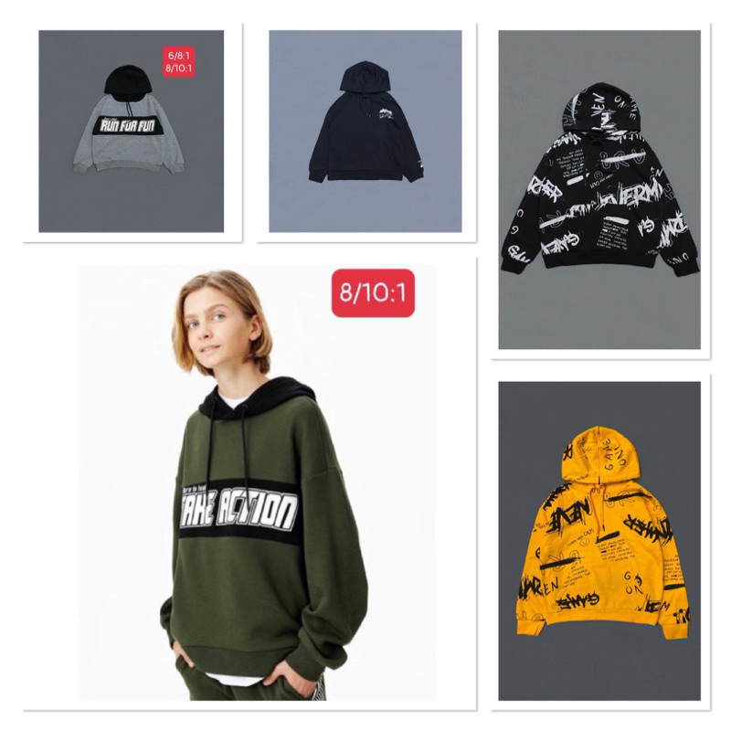 Áo nỉ hoodie gee.jay bé trai đại 5/6-14+