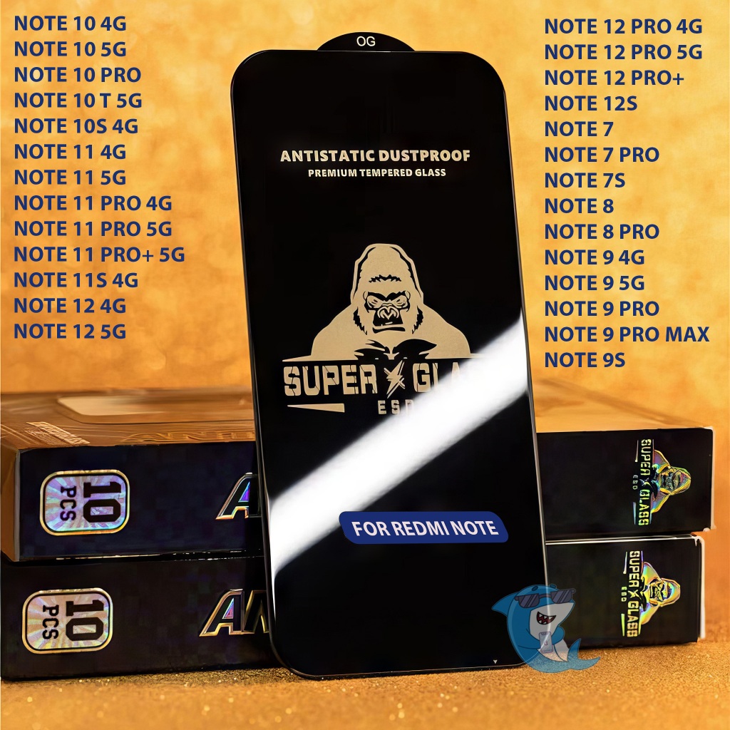 Kính cường lực Xiaomi Redmi Note 7 7S 8 8S 9 9S 10 10S 10T 11 11S 11T 11E 12 12S Pro Plus Pro+ 4G 5G miếng dán màn hình