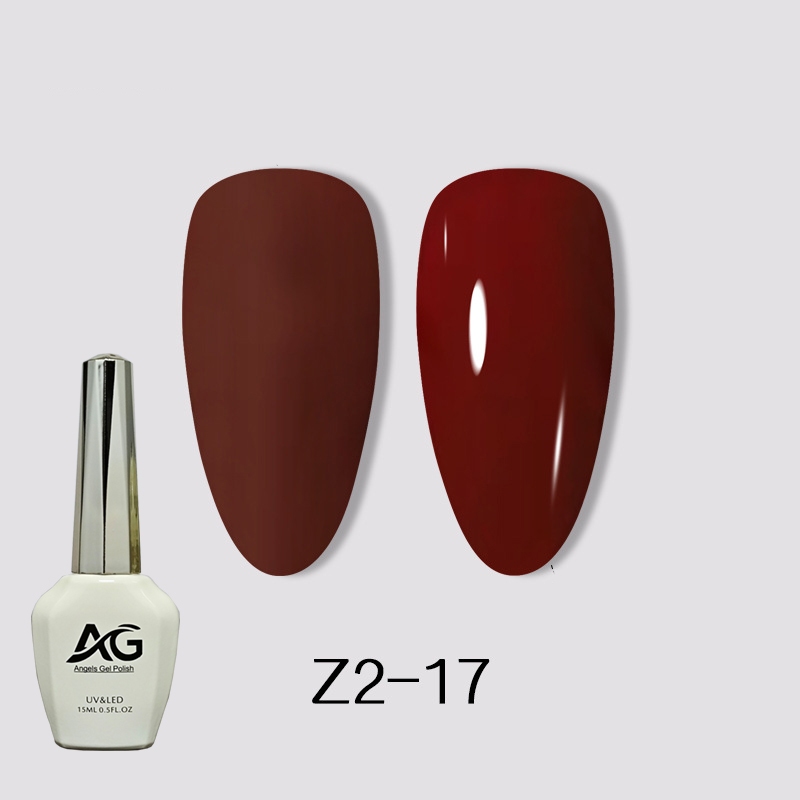 Ơn móng tay, sơn gel UV, hiệu AG, chuỗi 20 màu nâu , nâu đỏ. sử dụng đèn LED UV