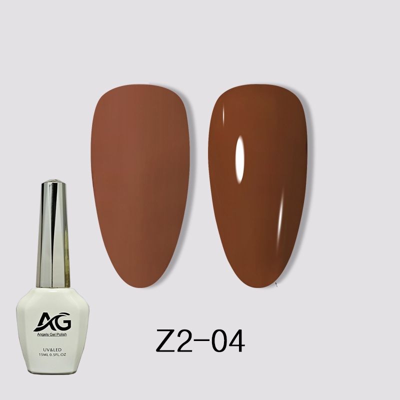 Ơn móng tay, sơn gel UV, hiệu AG, chuỗi 20 màu nâu , nâu đỏ. sử dụng đèn LED UV