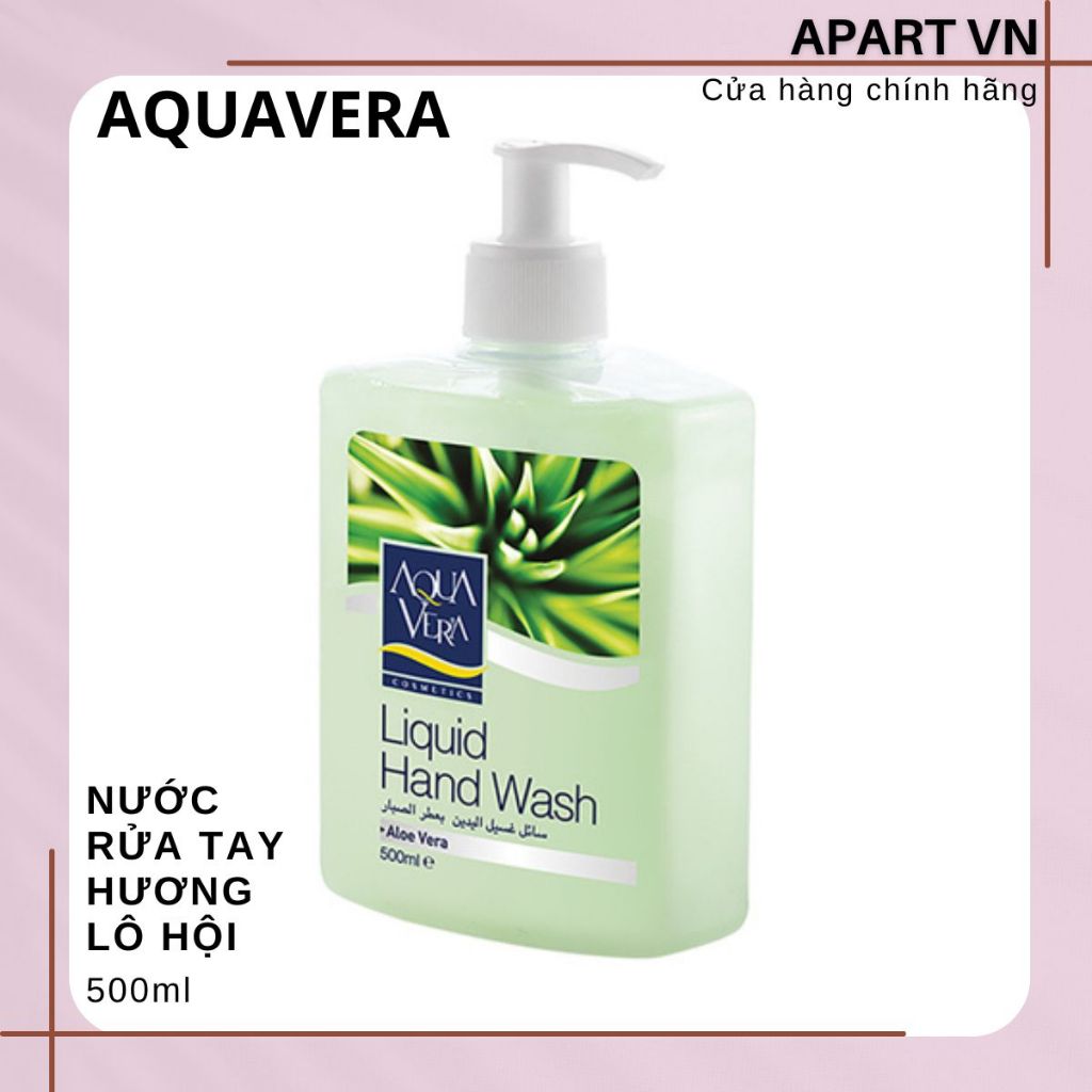 Nước rửa tay dưỡng da AquaVera hương lô hội 500ML