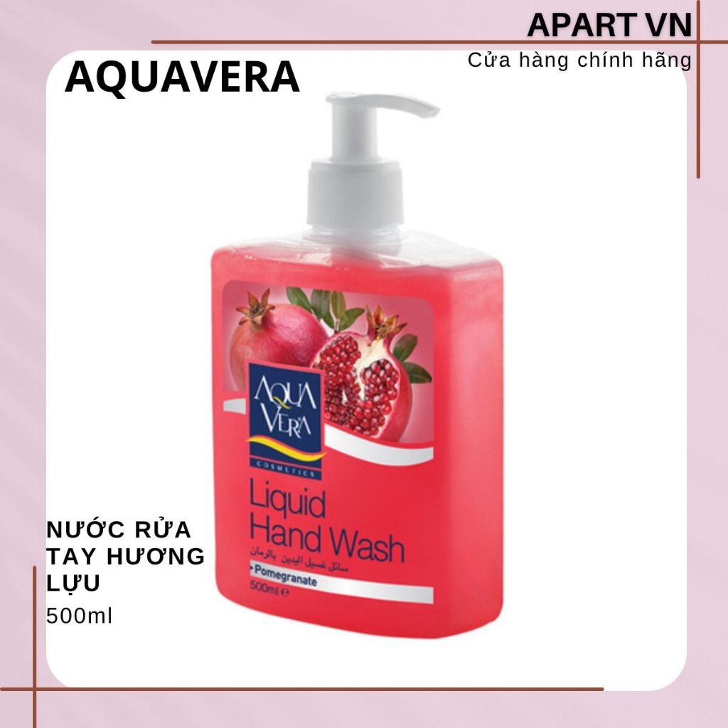 Nước rửa tay dưỡng da AquaVera hương lựu 500ML