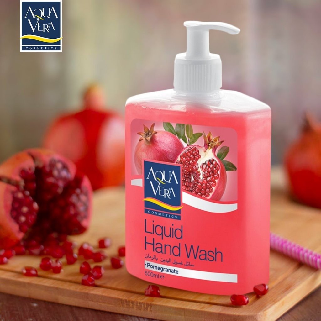 Nước rửa tay dưỡng da AquaVera hương lựu 500ML