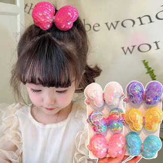 Dây cột tóc hình nơ đính sequin lấp lánh dễ thương cho bé gái