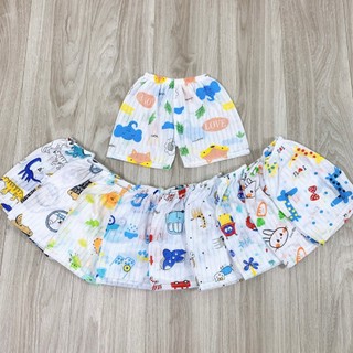 combo 10 Quần đùi cotton giấy cho bé