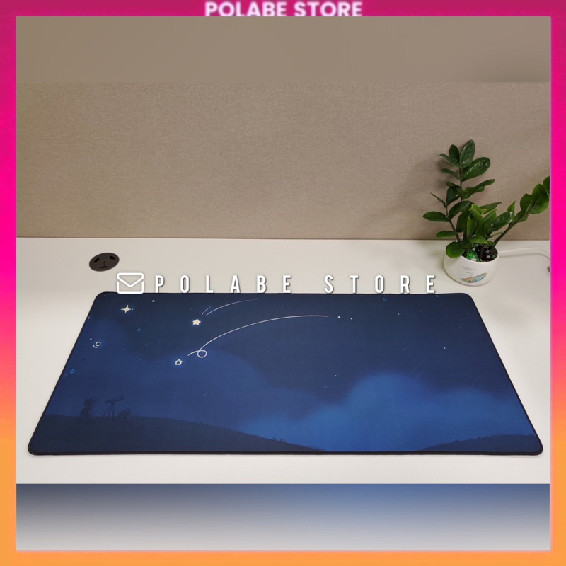 DESKMAT STAR NIGHT Clone lót chuột cỡ lớn lót bàn phím kích thước 90x40cm dày 4mm - Deskpad bàn di chuột - Polabe Store