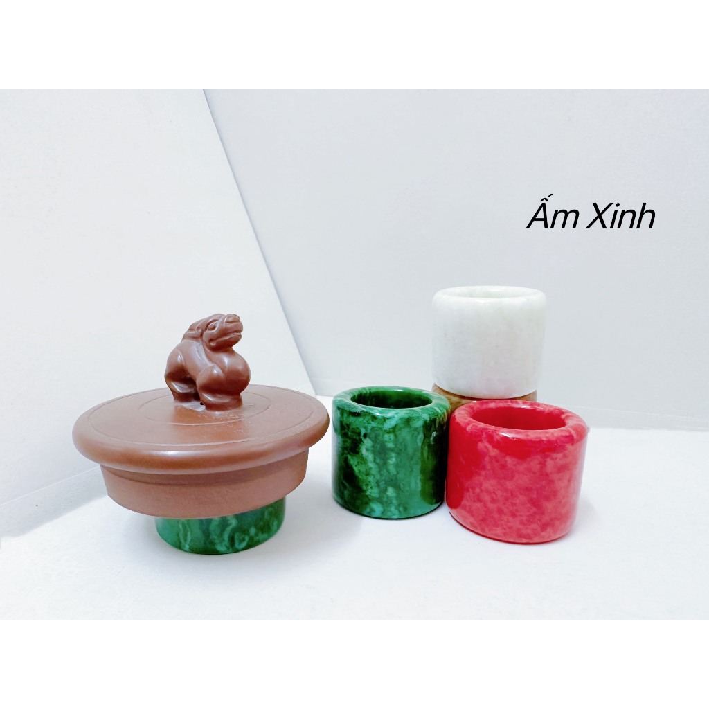 Gác nắp ấm trà, Ấm Tử Sa bằng Sứ men ngọc bích tự nhiên, đẹp mắt