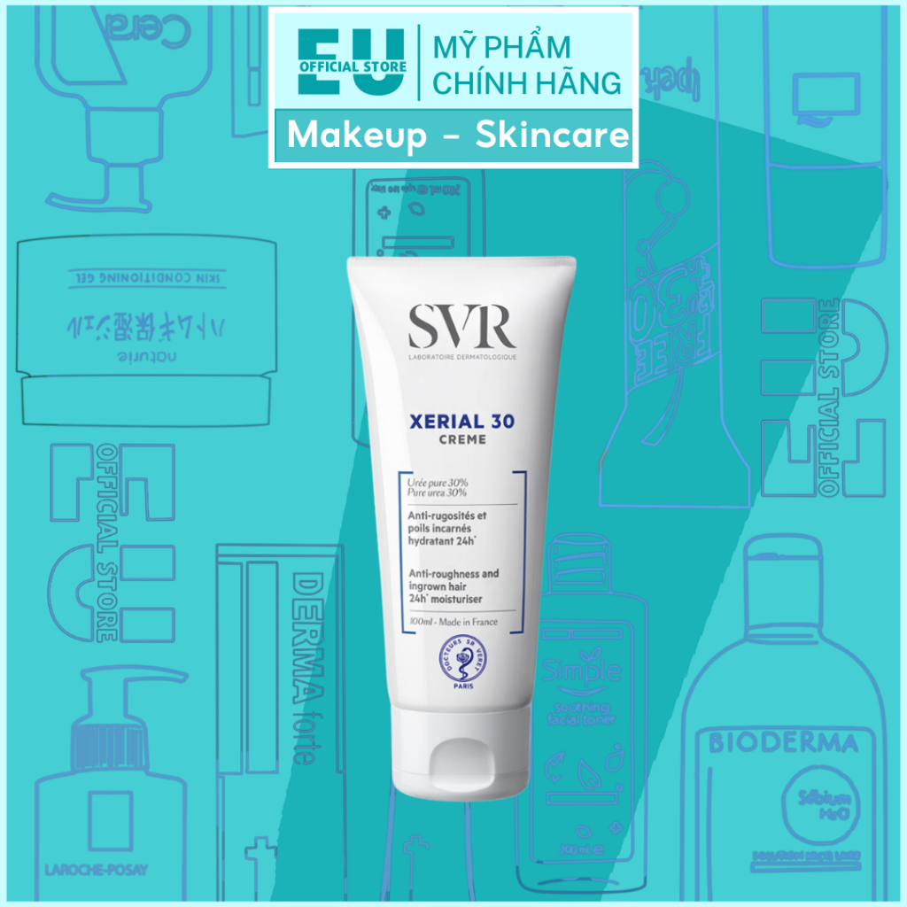 Kem SVR Xerial 30 Creme 100ml Chăm Sóc vùng da có lông mọc ngược & chống nứt nẻ gót chân, khuỷu tay