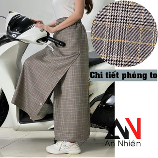 váy chống nắng freeSize xẻ tà có túi phía trước miếng dán kết hợp nút bấm dưới tà váy có nút bấm