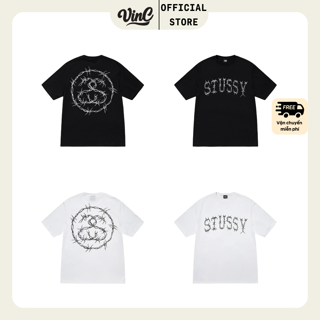Áo thun Stussy Barb unisex - CÓ SẴN