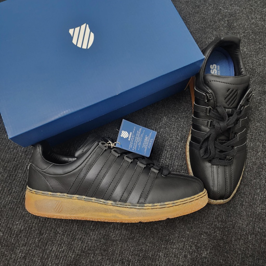 Giày Kswiss nam da đen giảm giá tồn kho