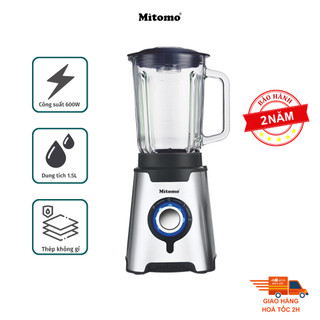 Máy xay sinh tố Mitomo KJ2095, 2 cối, công suất 600W, bảo hành 2 năm - Hàng chính hãng