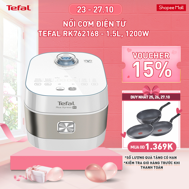 Nồi cơm điện tử Tefal RK762168 - 1.5L, 1200W