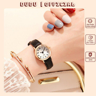 Đồng hồ thời trang nữ RATE dây da mặt tròn chữ số xinh xắn DH02