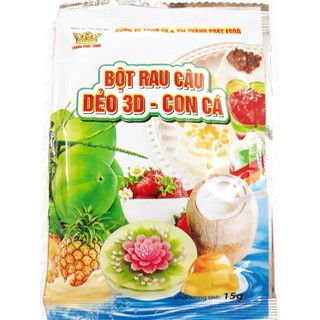 Bột thạch rau câu dẻo 3d con cá dẻo