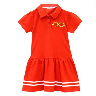 Váy cho bé gái, Váy bé gái ngắn tay cổ sơ mi từ 14- 39 Kg, Vải cho bé POLO MEEJENA - 1827