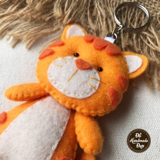 Móc khóa vải nỉ handmade con hổ