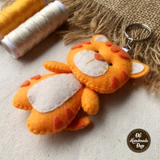 Móc khóa vải nỉ handmade con hổ