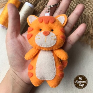 Móc khóa vải nỉ handmade con hổ