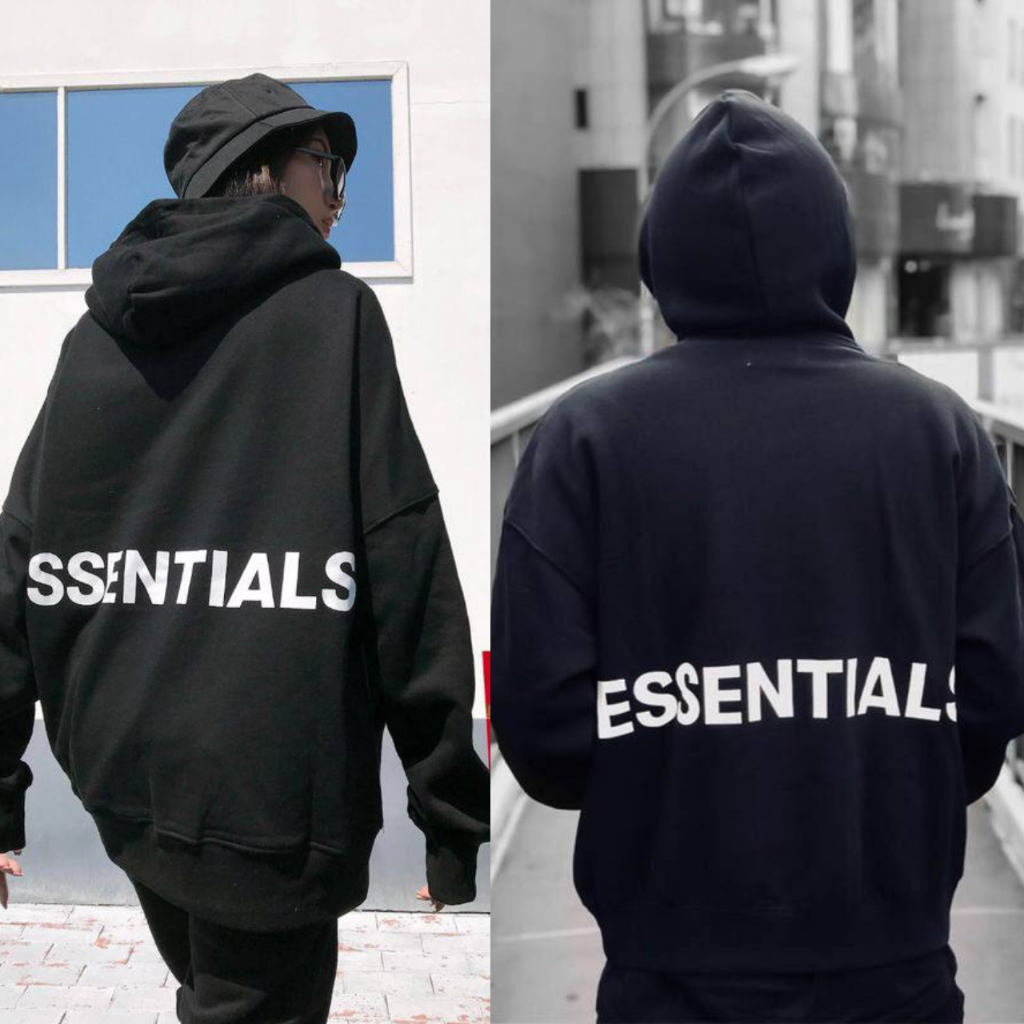 ÁO Hoodie Local Brand Unisex SILENCE T-SHIRT/ ESS.ENTIALS, Hoodie nỉ bông nam nữ unisex from rộng oversize