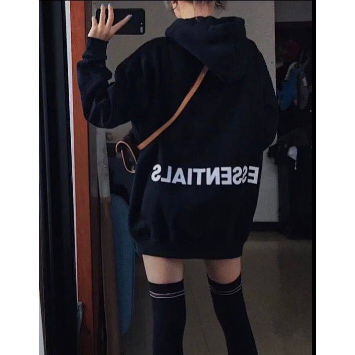 ÁO Hoodie Local Brand Unisex SILENCE T-SHIRT/ ESS.ENTIALS, Hoodie nỉ bông nam nữ unisex from rộng oversize