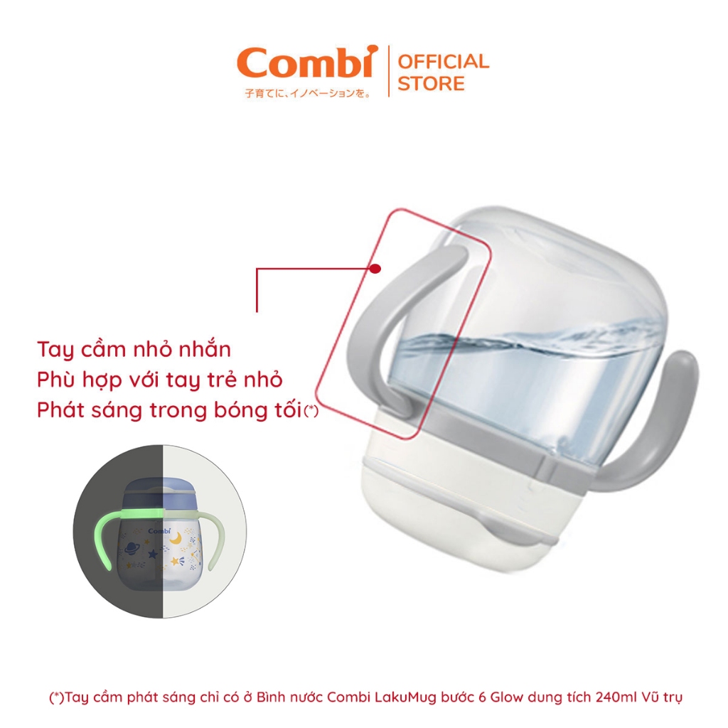 Bộ ống hút silicone bình nước Combi Lakumug bước 6