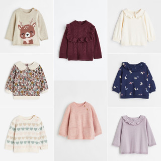 Áo len và áo nỉ thu đông H&M cho bé gái