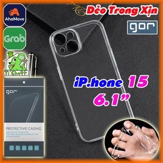 Ốp lưng iphone 15 màn 6.1" silicon dẻo trong suốt