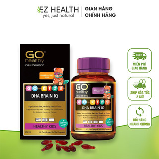 Viên GO Healthy Go Kids DHA BRAIN IQ bổ não và bổ mắt giúp phát triển não bộ và thị giác trẻ em hộp 60 viên